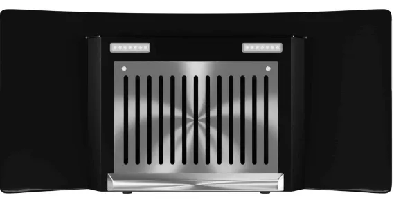 Coree Auto Clean Curved Chimney - C90 BK | AC GHAR